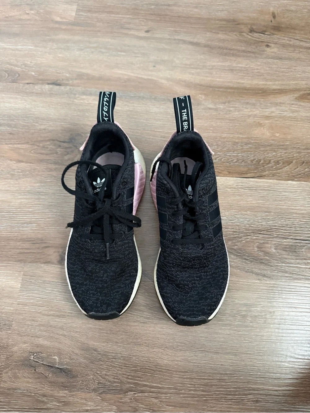 adidas Women’s Black & Light Pink Athletic Sneakers